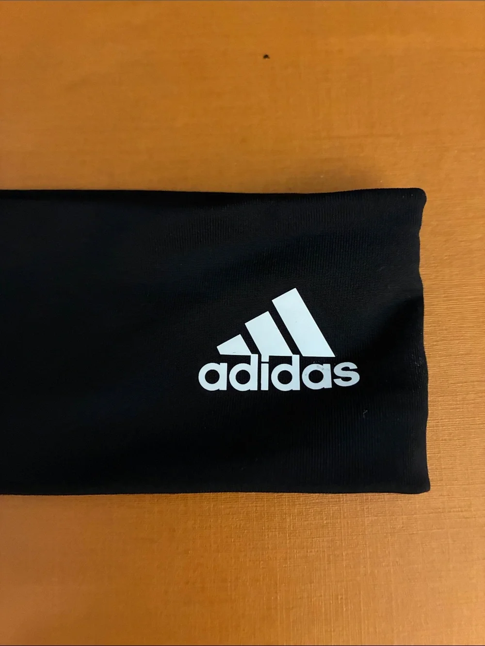 adidas Black Headband with White Logo